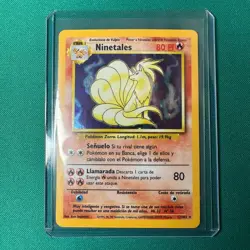SPANISH Ninetales 12/102 Pokemon TCG Base Set Rare Holo LP - Image 1