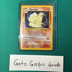 SPANISH Ninetales 12/102 Pokemon TCG Base Set Rare Holo LP - Image 2
