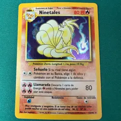 SPANISH Ninetales 12/102 Pokemon TCG Base Set Rare Holo LP - Image 3
