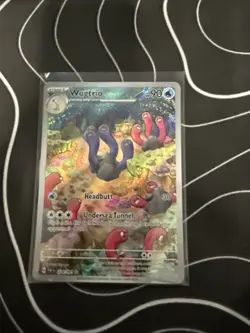 Pokemon TCG Wugtrio Card 224/091 SV Paldean Fates full art IR - Image 1