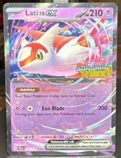 Pokemon Pokemon TCG Latias ex Surging Sparks Stamped 076/191 Rare Holo Card - Image 1