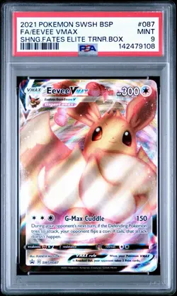Pokemon 2021 SWSH BSP FA/EEVEE VMAX Shinning Fates Elite Trainer Box #87 PSA 9 - Image 1