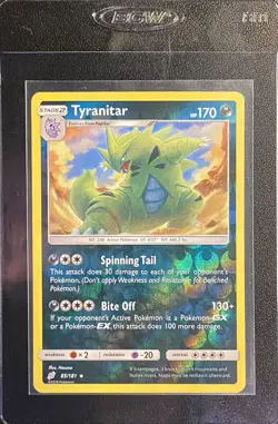 Tyranitar Reverse Holo Rare 85/181 Pokemon TCG Sun & Moon Team Up NM - Image 4