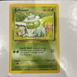 Pokemon TCG Base Set #44/102 Bulbasaur LP - Image 1