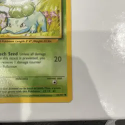 Pokemon TCG Base Set #44/102 Bulbasaur LP - Image 3