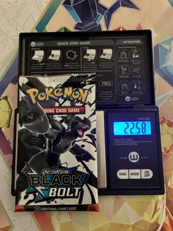 Heavy! 22.58g Pokemon TCG SV 10.5 Black Bolt Booster Pack Sealed! - Image 1