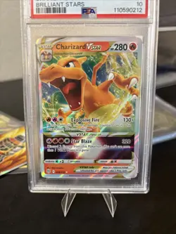 PSA 10 CHARIZARD VSTAR 018/172 BRILLIANT STARS POKEMON 🔥 - Image 2