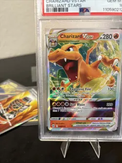 PSA 10 CHARIZARD VSTAR 018/172 BRILLIANT STARS POKEMON 🔥 - Image 3