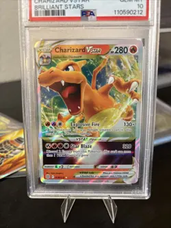 PSA 10 CHARIZARD VSTAR 018/172 BRILLIANT STARS POKEMON 🔥 - Image 4