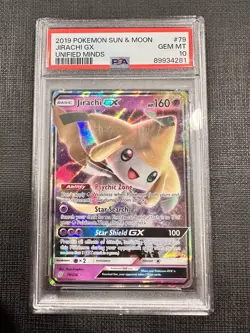 Pokemon Jirachi GX 79/236 Sm-Unified Minds Ultra Rare Holo PSA 10 English 2019 - Image 1