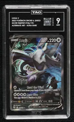 Lugia V Ultra Rare Pokemon Sword & Shield Silver Tempest TAG 9 MINT - Image 1