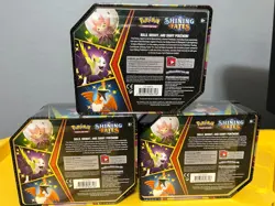 Pokemon Shining Fates Boltund Cramorant Eldegoss V Tin Set of 3 Sealed - Image 2