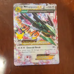 M Rayquaza EX 76/108 Pokemon TCG Celebrations Classic Collection Holo Full Art - Image 1