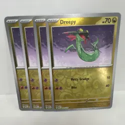 Dreepy 071/131 - Play Set (x4) - Pokemon TCG: Prismatic Evolutions REV HOLO NM - Image 1