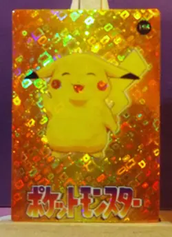 POKEMON POCKET MONSTERS VENDING PRISM STICKER 198 PIKACHU - Image 1