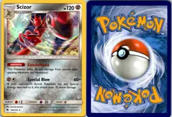 Scizor 126/214 Holo R Lost Thunder Pokemon Reverse Holo NM - Image 3