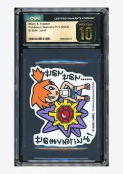 Pokemon CGC 10 PRISTINE Misty & Starmie B-Side Label 2025 Pokemon Trainers Pt.1 - Image 1