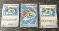 Pokemon Poke Pad 113/088 Ultra Rare Near Mint + 2 Commons Lot Of 3 Pack Fresh! - Image 1