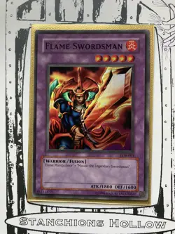 Yu-Gi-Oh! TCG Flame Swordsman (LOB-003) Super Rare VLP Original Print 2002 - Image 1