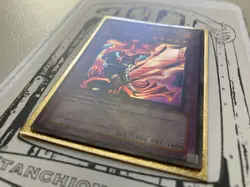 Yu-Gi-Oh! TCG Flame Swordsman (LOB-003) Super Rare VLP Original Print 2002 - Image 2