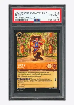 Disney Lorcana PSA 10 Goofy Promo 2023 12/P1 Gamescom 2023 English - Image 1