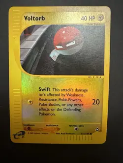 Voltorb - 115/147 - Pokemon Aquapolis Reverse Holo Rare Card Moderately Played - Image 1