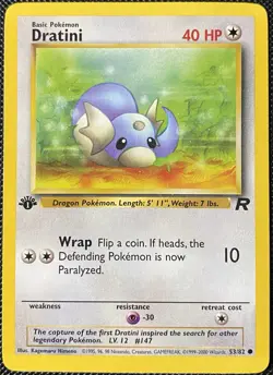 Dratini 53/82 Team Rocket Regular 1st Edition - Pokemon Card - Image 1
