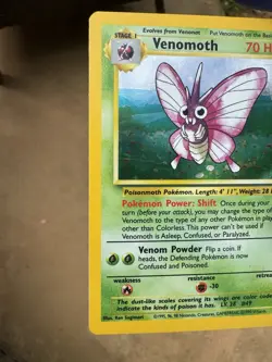 Pokemon TCG Venomoth Holo Rare Card 13/64 Jungle NM/LP 1999 Wizards - Image 4