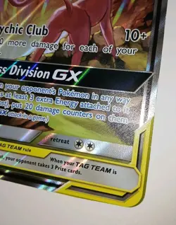 Pokemon ESPEON & DEOXYS GX SM240 TAG TEAM Promo Full Art JUMBO TCG Card 🌟 NM - Image 3
