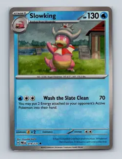 Slowking 019 Pokemon Prismatic Evolutions Master Ball Reverse Holo Card NM+ (b) - Image 1