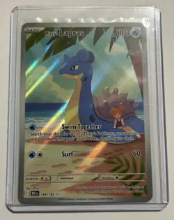 Pokemon Misty's Lapras Illustration Rare Holo Card Sv10 194/182 110 HP Surf - Image 2