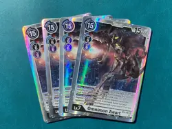 Omnimon Zwart BT5-087 Playset Resurgence Booster Foil Digimon Card Game x4 - Image 1