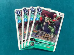Groundramon EX3-041 Playset Draconic Roar Digimon Card Game x4 - Image 1