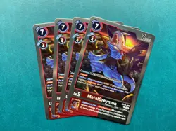 MetalGreymon EX10-008 Playset Sinister Order Digimon Card Game x4 - Image 1