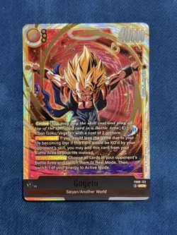 Gogeta FB09-122 Secret Rare Dual Evolution Dragon Ball Card English Fusion World - Image 1