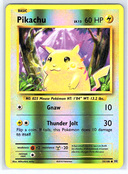 Pikachu [Reverse Holo] 35/108 Evolutions LP Pokemon Card - Image 1