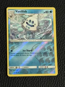 Vanillish 34/145 Reverse Holo | Sun & Moon: Guardians Rising | Pokemon Card - Image 1