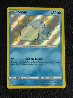 Pokemon Shining Fates Shiny Snom SV033/SV122 Shiny Vault Holo TCG Card - Image 1