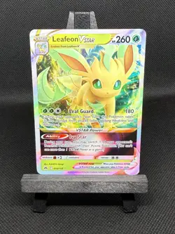 Leafeon Vstar 014/159 SWSH Crown Zenith Holo Ultra Rare Pokemon TCG Card NM/M - Image 1
