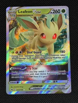 Leafeon Vstar 014/159 SWSH Crown Zenith Holo Ultra Rare Pokemon TCG Card NM/M - Image 4