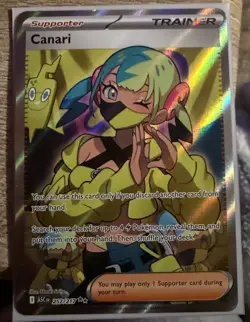 Canari Trainer Supporter Full Art Holo Pokemon TCG Card ASC 257/217 English Rare - Image 1