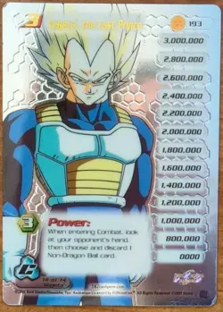 Dragon Ball Z Vegeta the Last Prince #193 Holo Score English 2001 Card - Image 1