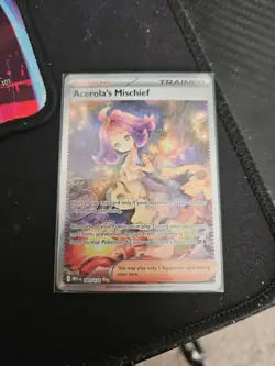 Acerola’s Mischief SIR #183/132 Mega Evolution Secret Rare TCG Card NM pokemon - Image 1