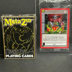 Metazoo NIGHTFALL Kickstarter WPT Playing Card Deck + Promo Card IN HAND - Image 1