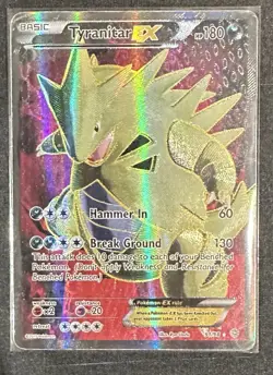 Tyranitar EX (91 Full Art) 91/98 Ancient Origins XY Holo Pokemon Card TCG - Image 1