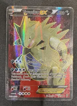Tyranitar EX (91 Full Art) 91/98 Ancient Origins XY Holo Pokemon Card TCG - Image 2