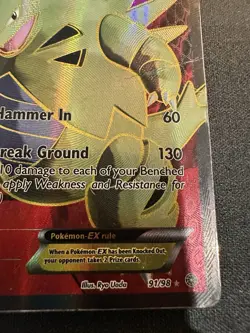 Tyranitar EX (91 Full Art) 91/98 Ancient Origins XY Holo Pokemon Card TCG - Image 4