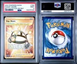 2021 Pokemon SWSH FA/EXP. SHARE Battle Styles #180 Secret Card PSA 9 - Image 3