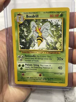 Pokemon Regular Beedrill - 17/102 - Rare - Unlimited LP Lightly Played Card - Image 1