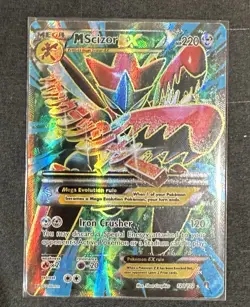 M Scizor EX (Full Art) 120/122 Breakpoint XY Holo Pokemon Card TCG - Image 1